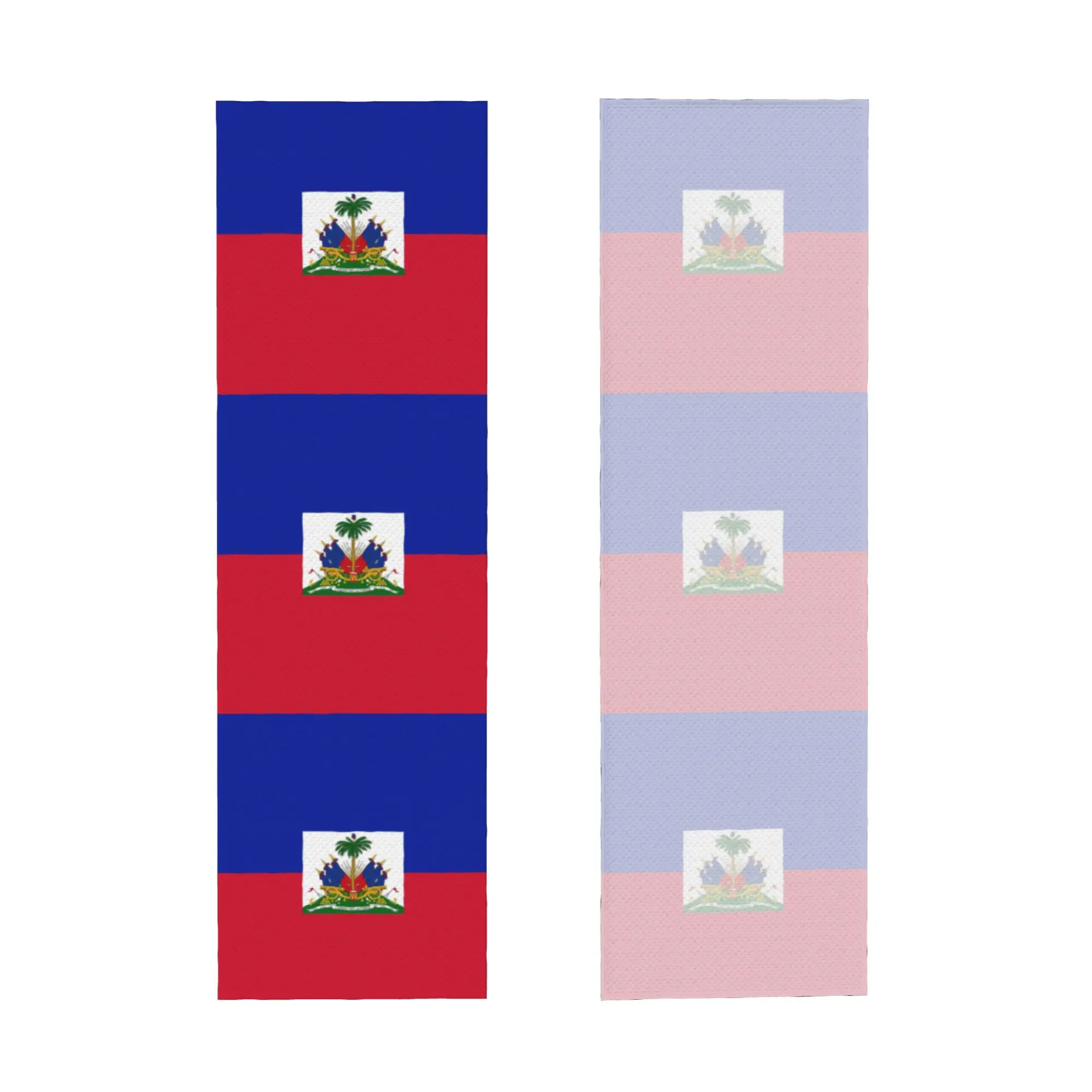 Flag of Haiti Cold Exercise Towel   Super Soft Breathable Instant Cooling Towel Yoga Towels