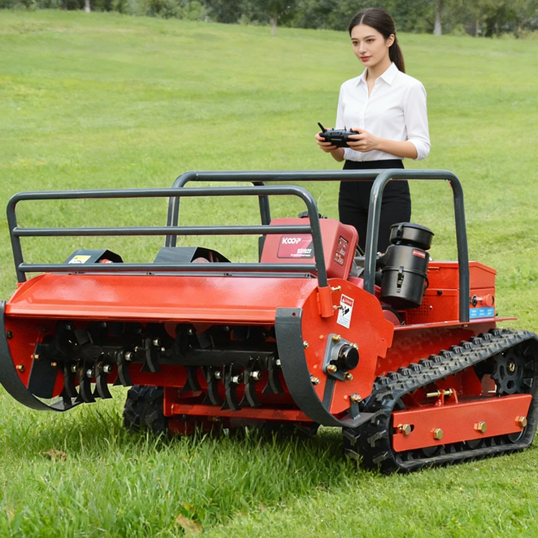 

Customized lawn mower remote control operation all terrain tracked machine online customer service one-on-one