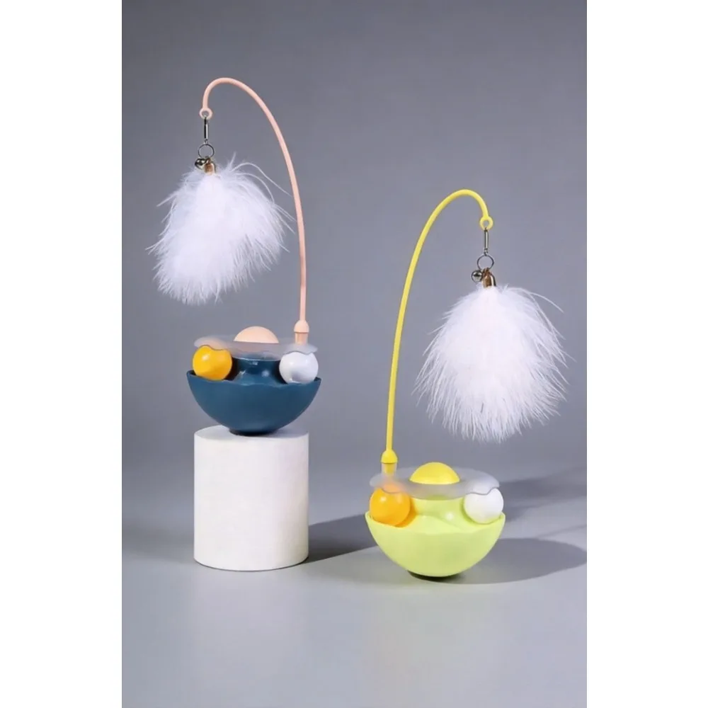 Cat Toy Teaser Wand Self Entertaining Boredom Relief Mint Ball Bell Cat Pet Supplies Interactive Plaything for Kittens view 4