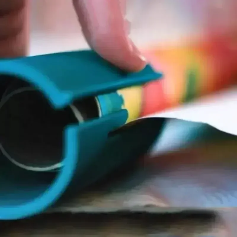 1 Stück Kompakter Zylinderförmiger Papierschneider Tragbares Praktisches Schneidewerkzeug für Papierverpackungen Haushalt Büronutzung