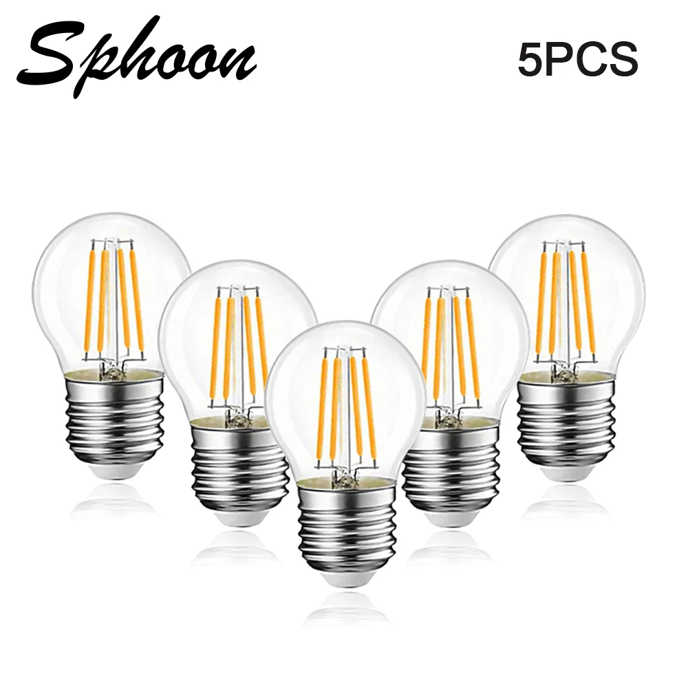 

Retro Edison LED Light Bulb G45 220V 2W 4W 6W E27 LED Filament Lamp Dimmable Warm White 2700K Cold White 6000K for Home