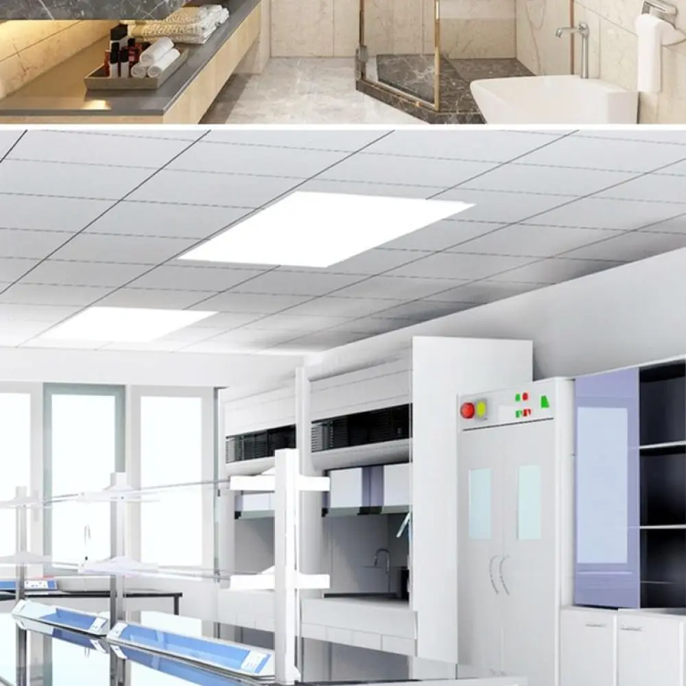 Durable LED Panel Lamp For Integrated Ceiling Office Kitchen Bathroom Ultra Slim Aluminum Flush Mount Lighting Kit