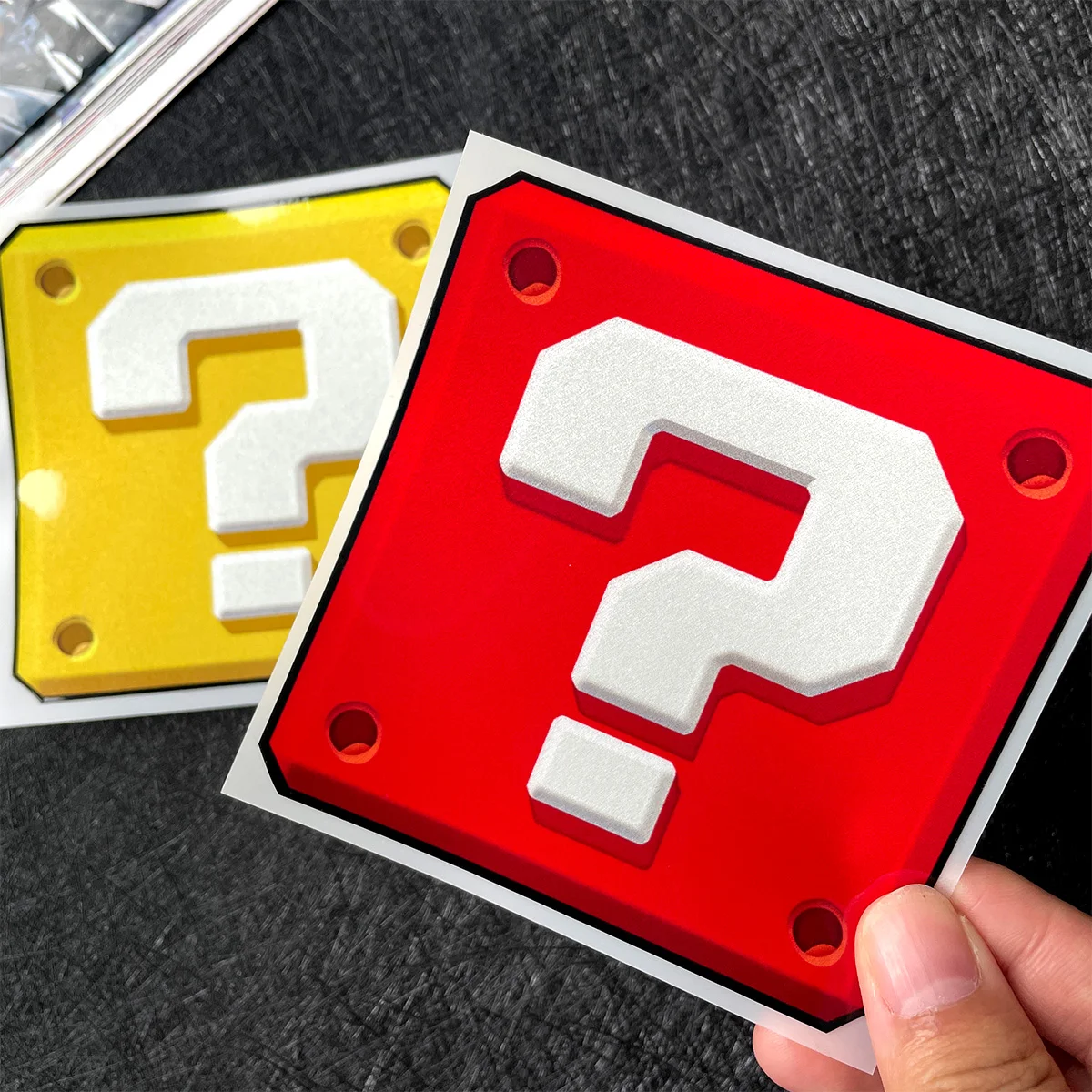 JDM Question Mark Brick Reflective Motorcycle Stickers Moto Scooter Body Fuel Tank Windshield Helmet Vinyl Decals Accessories