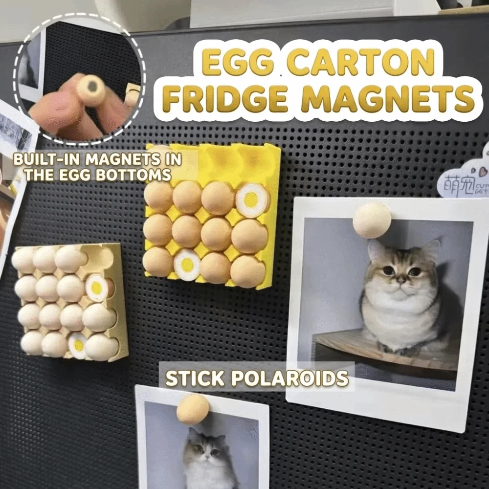 Magnetischer Eierhalter Kühlschrankmagnet Eierförmiges Kreatives Design Eier-Kühlschrankmagnete Wiederverwendbarer Notizhalter Heimdekoration