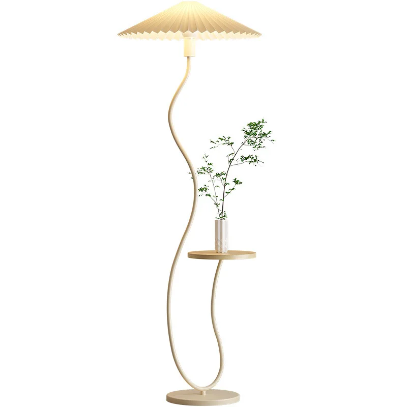 

Cream wind, pleated floor lamp, Nordic living room ambient light