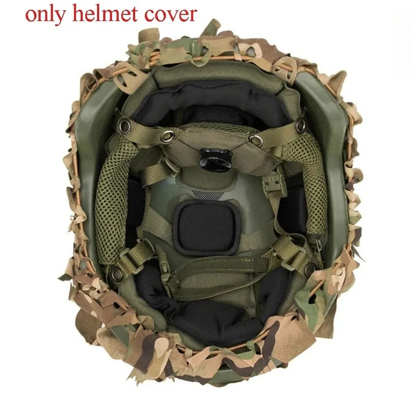 Acessórios de caça 3d camuflagem capacete capa caça airsoft capacete pano anti ir wargame equipamento tático diy adereços esportes