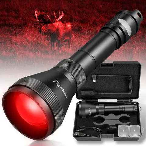 UniqueFire H5 XPE LED 손전등 레드 라이트 조광기 스위치 표시기 야외 사냥을 위한 USB C Reachargeable Zoomable 토치 키트 UniqueFire H5 XPE LED 손전등 레드 라이트 조광기 스위치 표시기 야외 사냥을 위한 USB C Reachargeable Zoomable 토치 키트