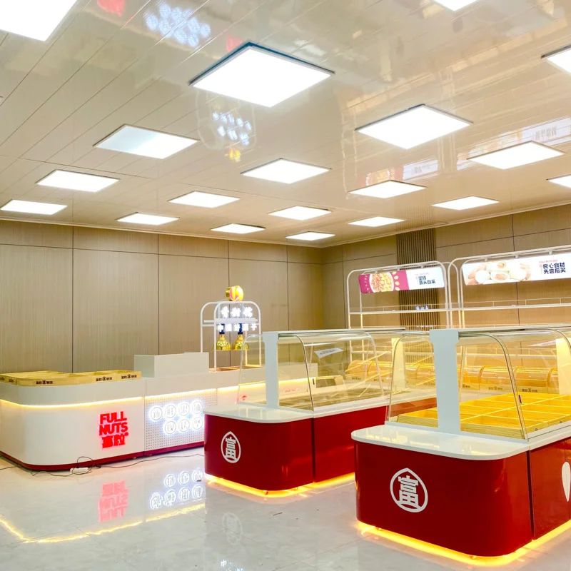 

Customize.High-End-Style Pastry Display Cabinet Baking Desserts Bread and Cake Store Counter with LED Lighting
