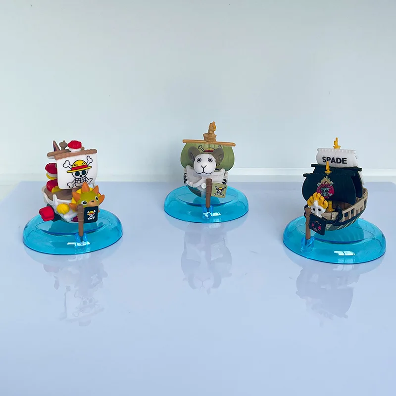 6.5cm GK ONE PIECE Thousand Sunny Going Merry Vessel Eight Q Version New Style Anime Figure Desktop Decoration Festival Gift Toy