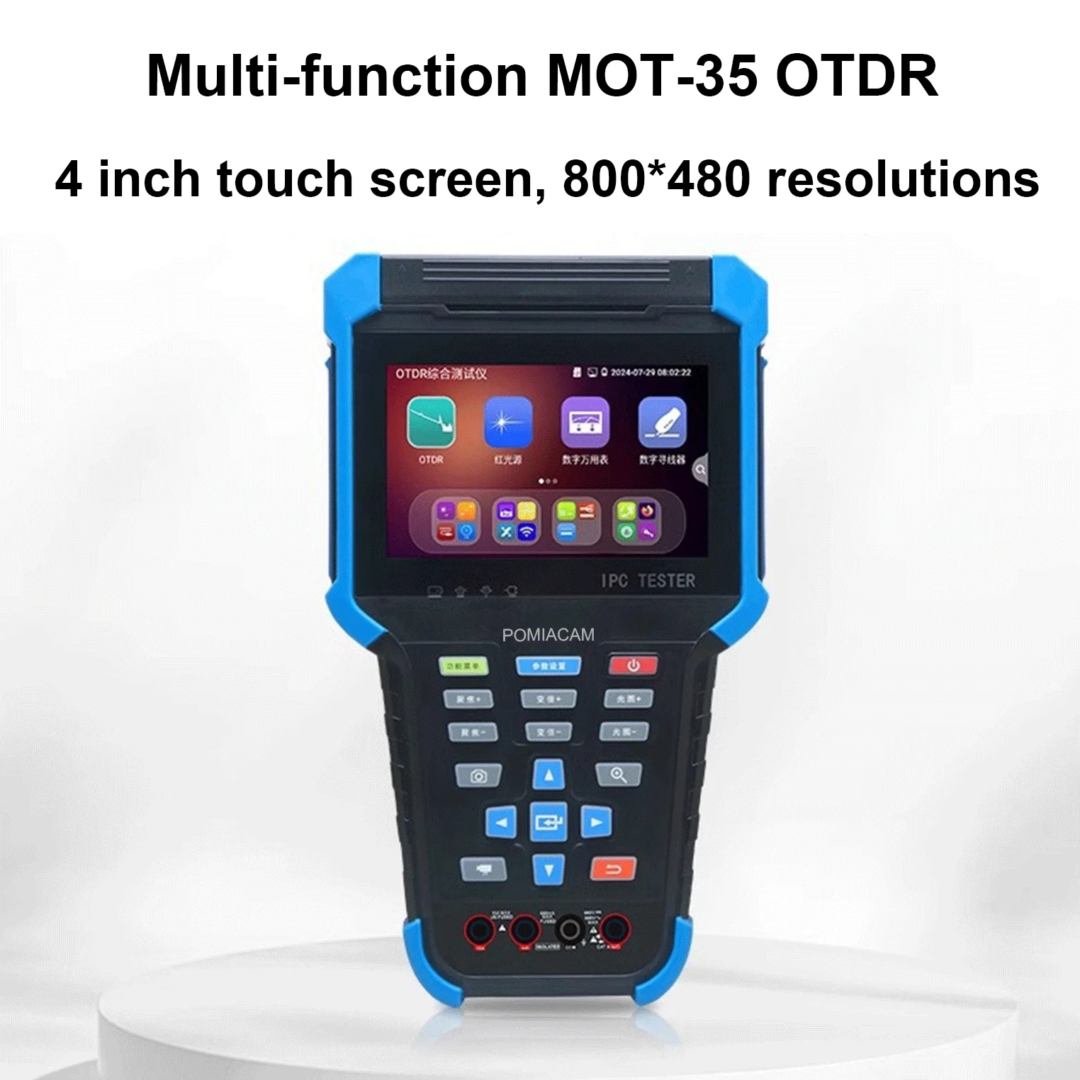 MOT-35C OTDR Tester Digital Multimeter&Optical Power Meter&Visual Fault Locator PoE RJ45 Cable Tracer 4000mAh Battery 4'' Screen
