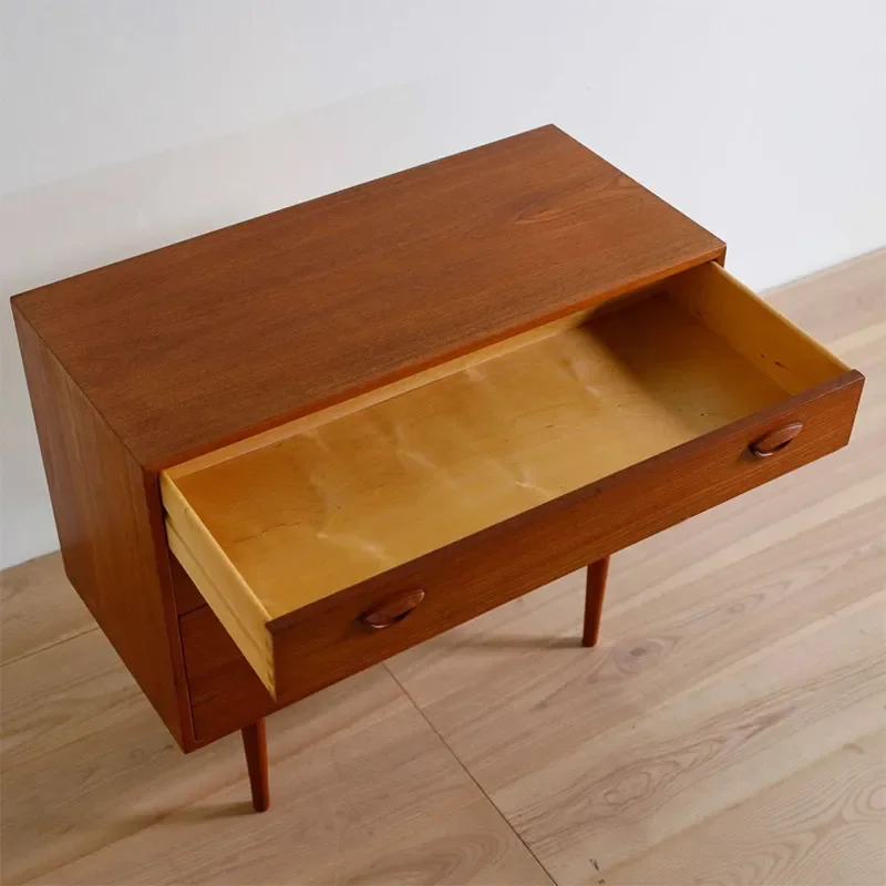 Cabinet No. 42, Nordic Danish retro cherry wood bucket drawer storage