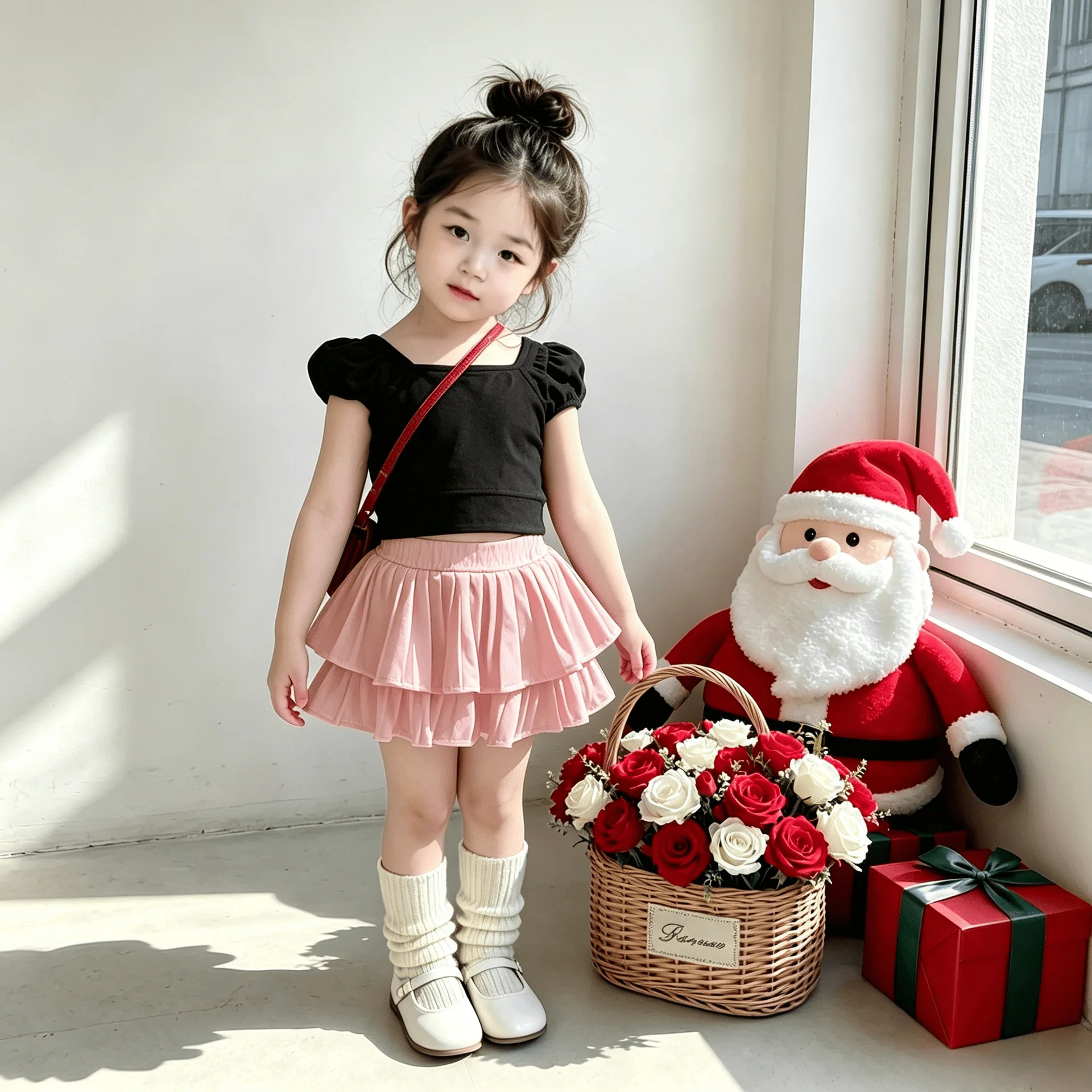 Baby Girls Skirt White Pleated Layered Skirt Childen Black Pink White All-match Tutu Casual Infant Kids Mini Short Skirts