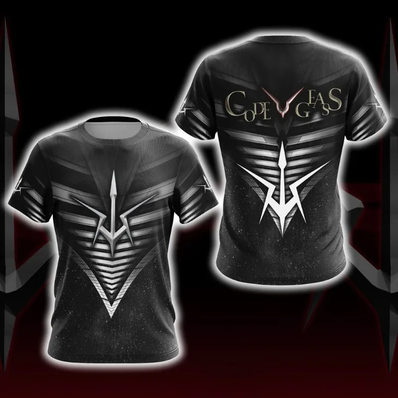 2026 New Code Geass: Lelouch of The Rebellion Double-Sided 3D Print T-Shirt, Unisex Loose Fit Casual Sports Breathable Top