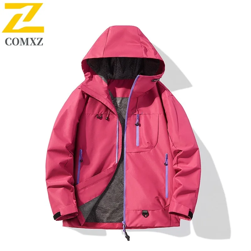 

COMXZ 2025 Data Hot Sale Direct Autumn New Men Outdoor Sports Single Layer Double Zipper Jacket Loose Casual Hooded Trench coat