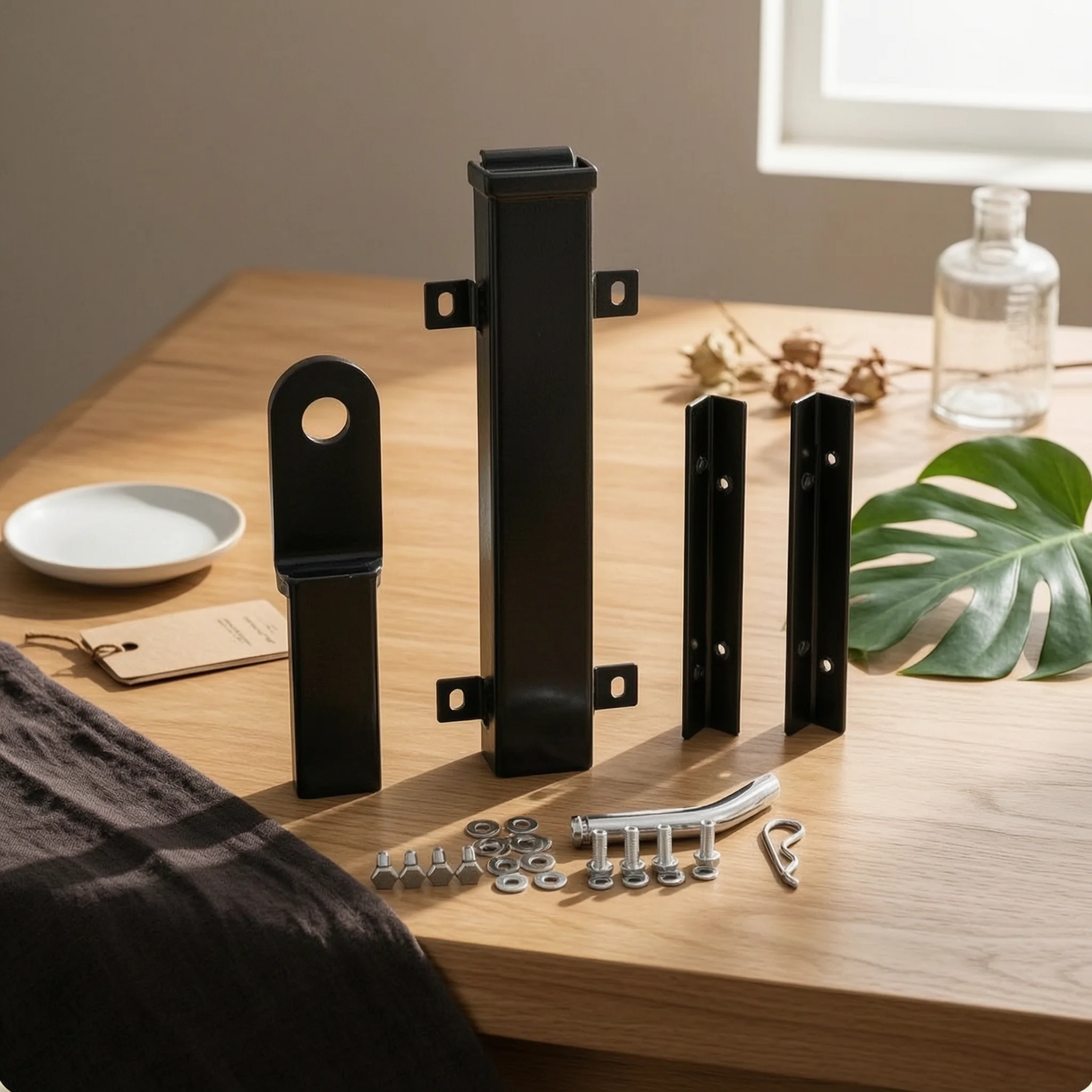 Golf Cart Trailer Hitch Kit Easy Installation Golf Cart Rear Seat Hitch Hardware Steel Pre-Drilled for Mechanics