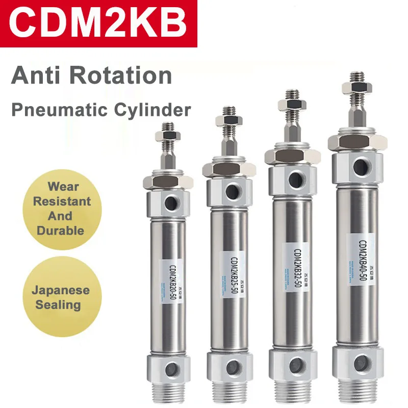 

Pneumatic Cylinder CDM2KB Mini Hexagonal Anti Rotation Cylinder 20-40*50-300MM Stainless Steel Material Is Not Easy To Rust