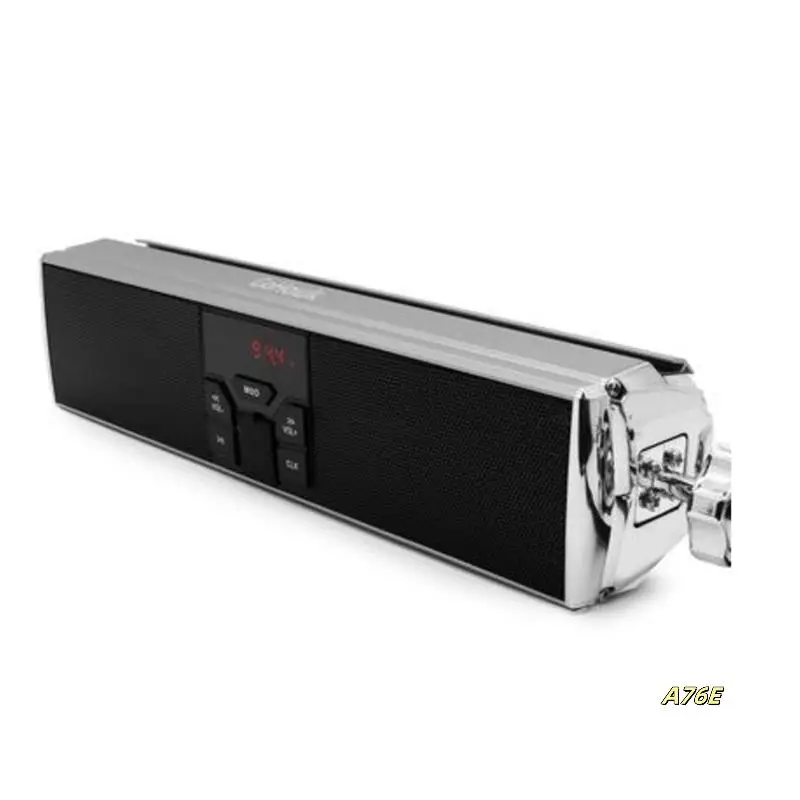 

MP3 Music Player Stereo Speakers With FM Radio And Bluetooth For 13-14.96 Inch Scooter Handlebars A
