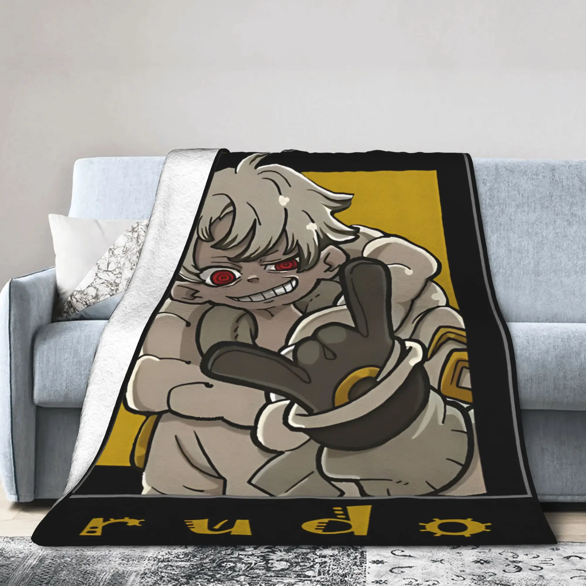 Rudo Surebrec Gachiakuta Anime Blanket  Flannel Novelty Warm Throw Blanket for Bedspread Autumn/Winter
