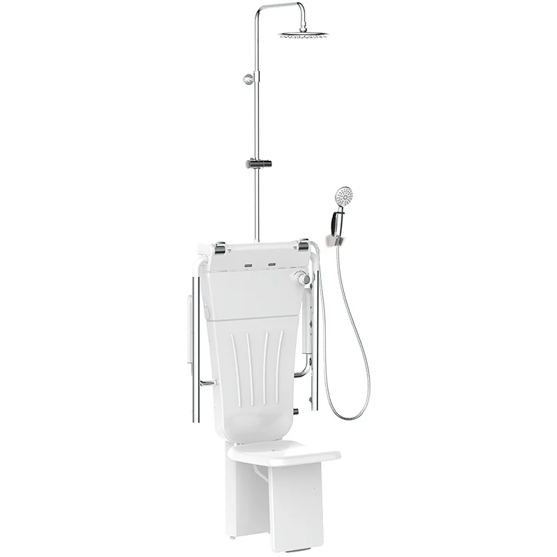 

Sitting thermostatic shower wall-mounted seat bath for the elderly Bathing chair Folding shower screen Shower armrest