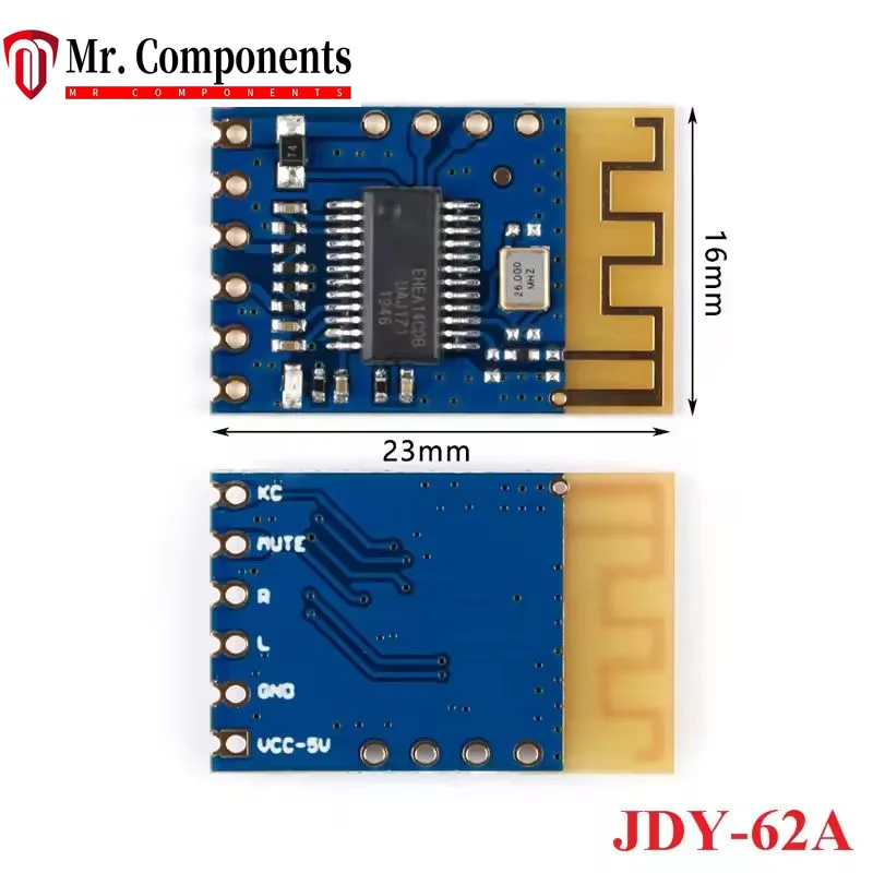 1PC JDY-62A Mini Bluetooth-compatible BLE 5.0 Stereo Audio Wireless Module Board JDY 62 for Android IOS Automatic Sleep In stock