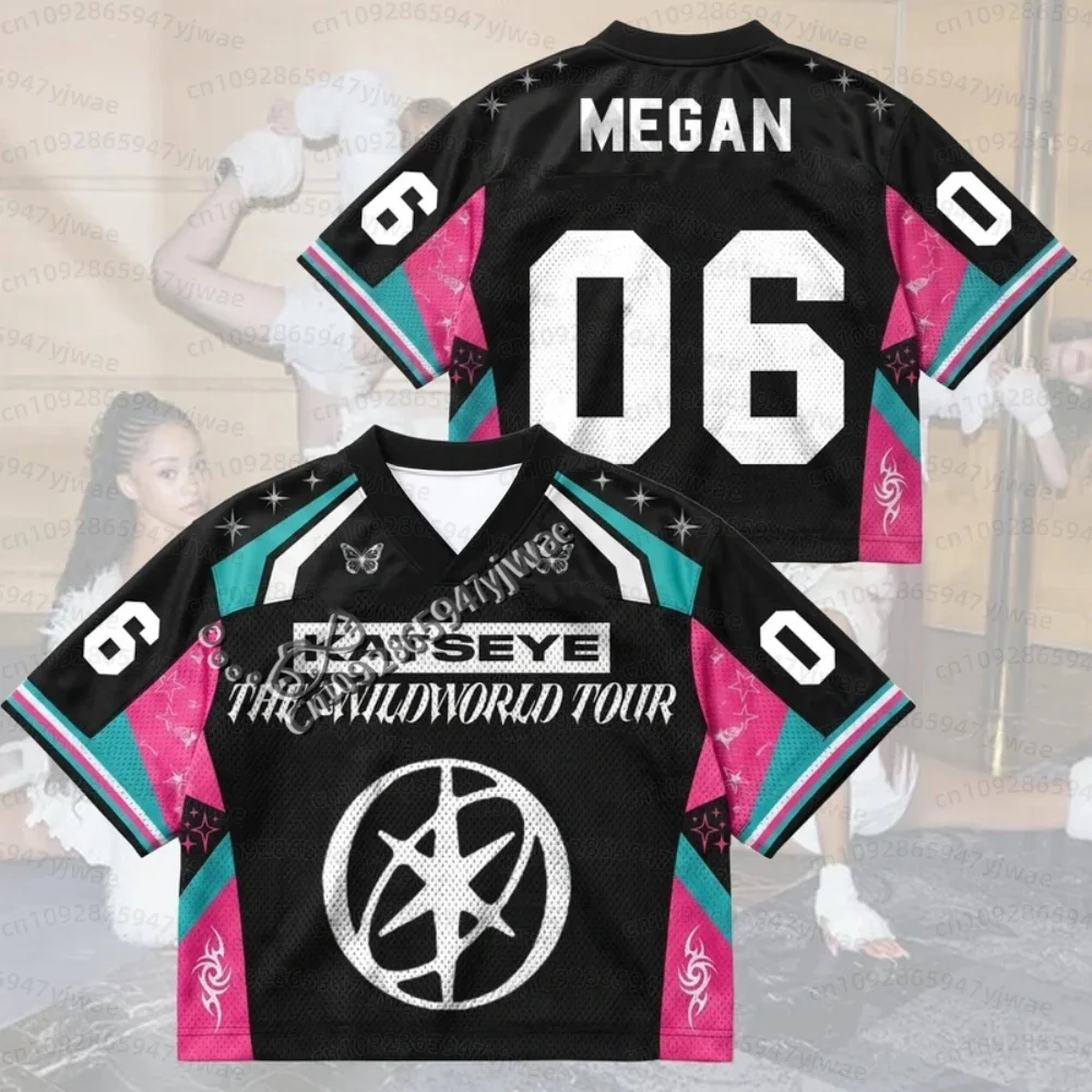2026 Damen Butterfly KATSEYE The Wild World Tour Jersey Merchandise Geschenk für Yoonchae Lara Fans Jersey Eltern-Kind T-Shirt – Detail 8