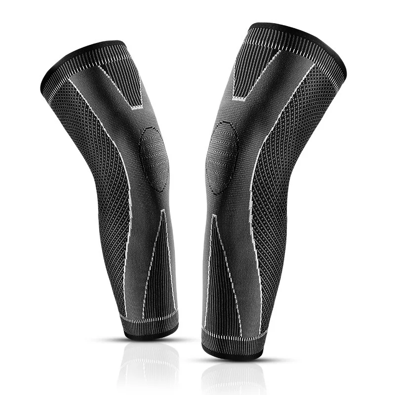 Men Women Knitted Cycling Patella Strap Thigh Sheath High Elastic Pressure Meniscus Knee Pad Over Knee Protection Running