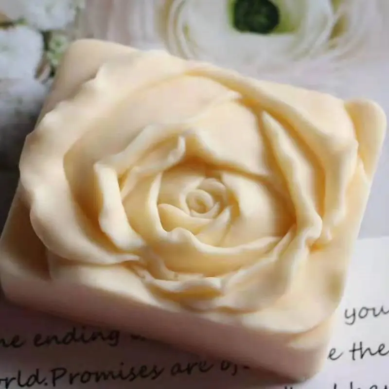 Bloom Rose Flower Silicone Mold Beautiful Rose Floral Handmade Soap Candle Mold Cake Wax Melt Aroma Plaster resin Crafts Moulds