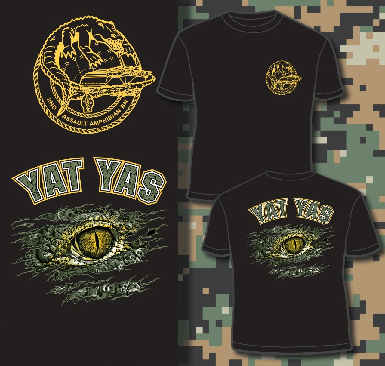 US Marine Corps YAT YAS 2nd Assault Amphibian Battalion T-Shirt New 100% Cotton O-Neck Short Sleeve Summer Casual Mens T-shirt