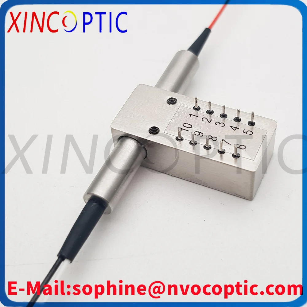 OSW 1*2 SM-13/15-5-N-25-10-LA 1x2 مفتاح بصري ميكانيكي، غير قابل للإغلاق 5V SM 1310/1550nm ميكانيكي مع LC/SC/FC/ST/APC/UPC