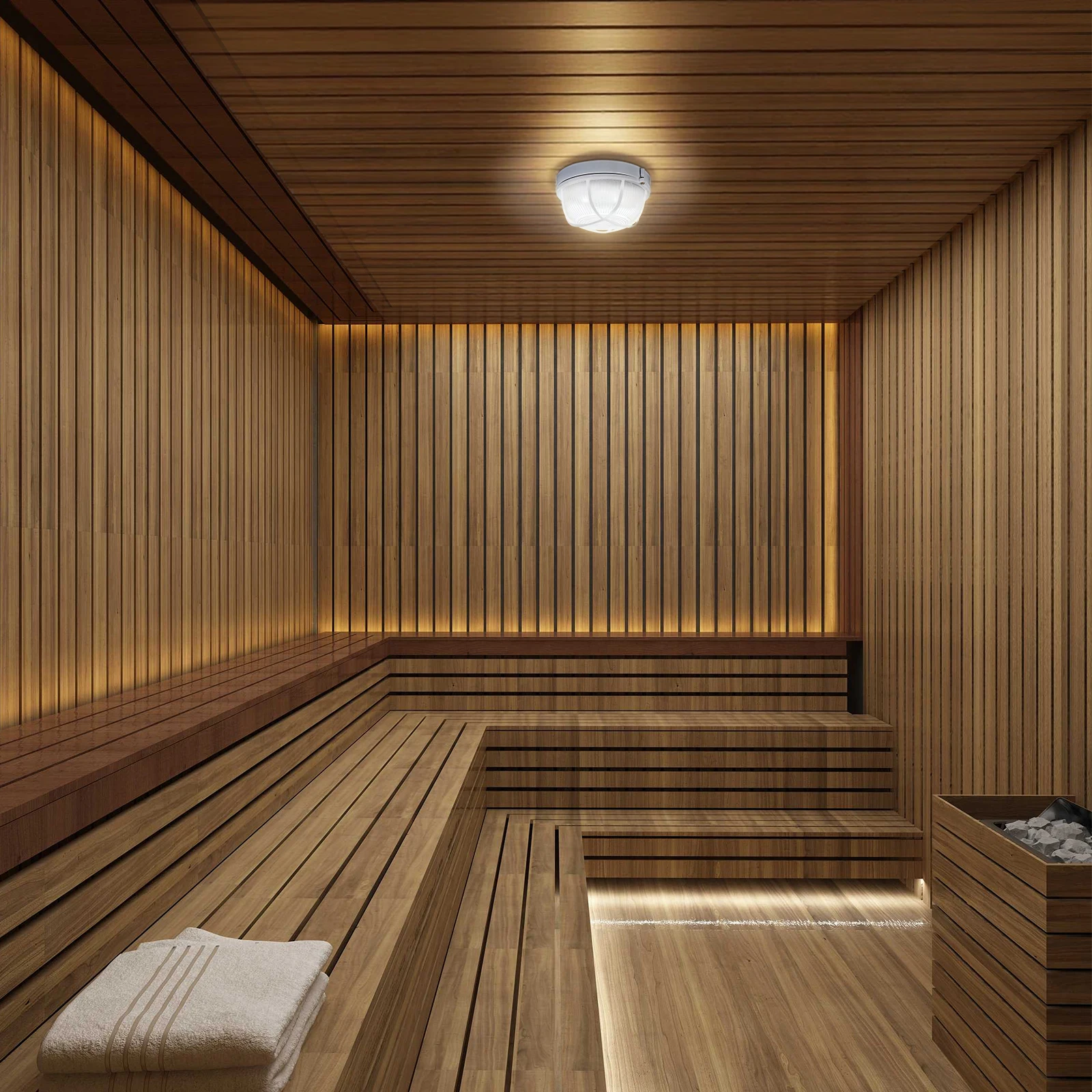 

1Pcs Sauna Room Explosion-Proof Light Anti-Fog Durable Wear-Resistant Sauna Lighting Lamp Explosion-Proof Light