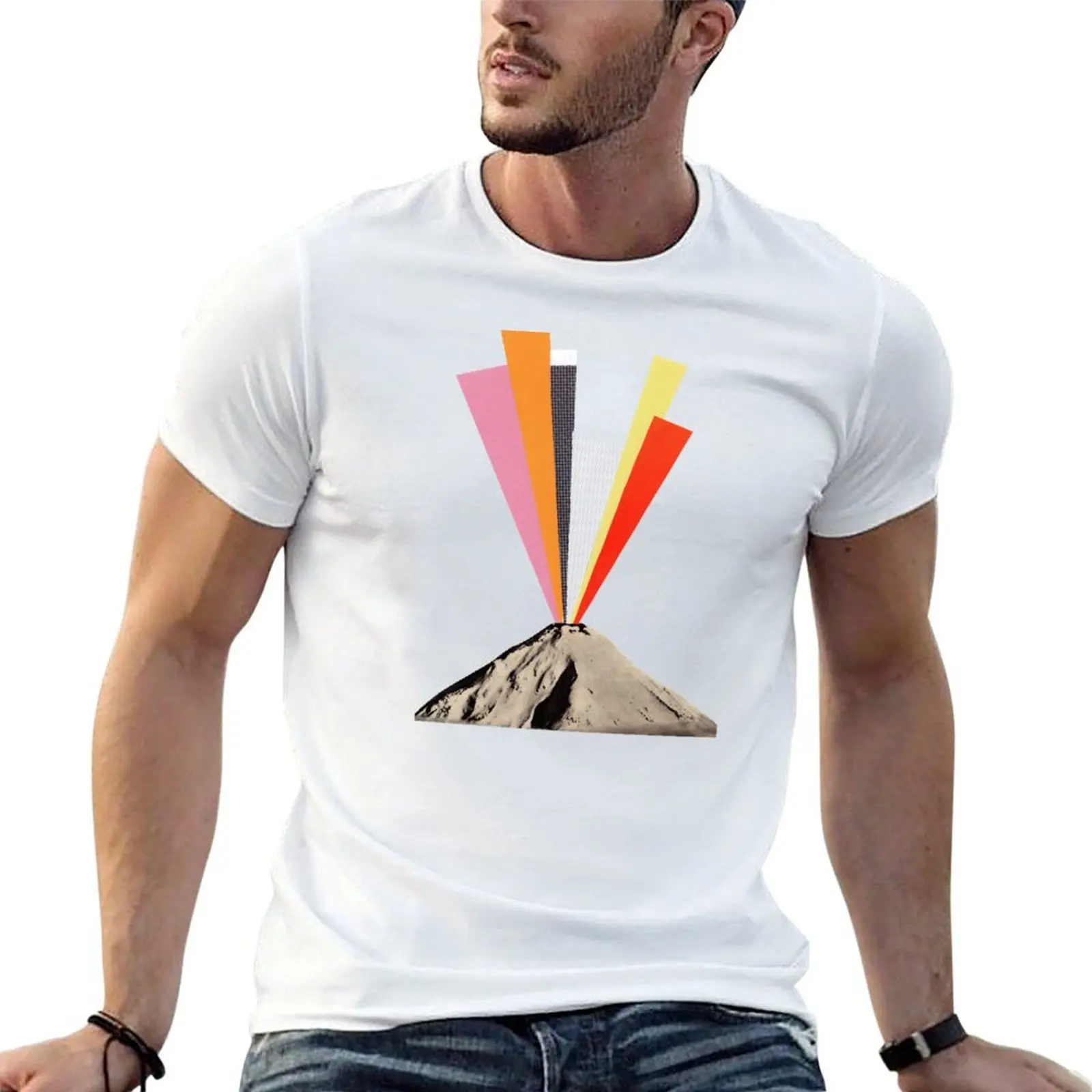 T-shirt Eruption pour homme, t-shirt en coton amusant pour homme, t-shirt graphique pour homme, t-shirt décontracté pour homme