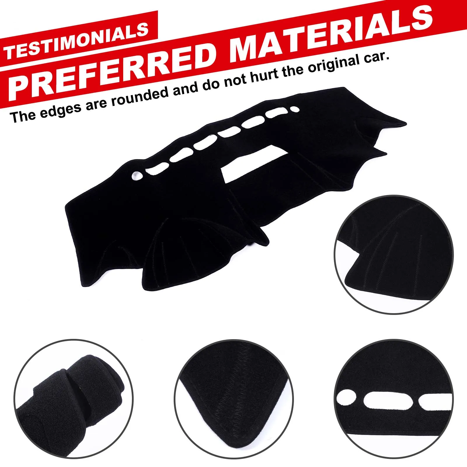 

Для Mercedes-Benz smart2009-2014 приборная панель солнцезащитная накладка антитемпературная накладка (черная) LHD (с версией часов)