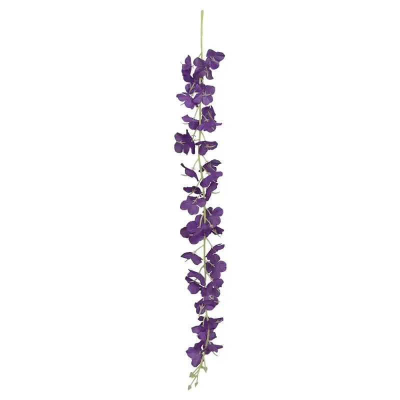 10pcs 50cm Artificial Wisteria Flower Strips Wedding Home Decoration Balcony Room Hanging Plastic Flower Ceiling Flower Vine