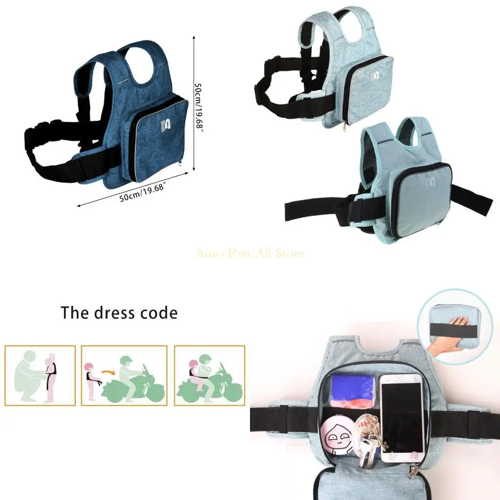 

J0MA Children's Motorcycle for Seat Belt Safety Belt for Kids Reflective and Foldable