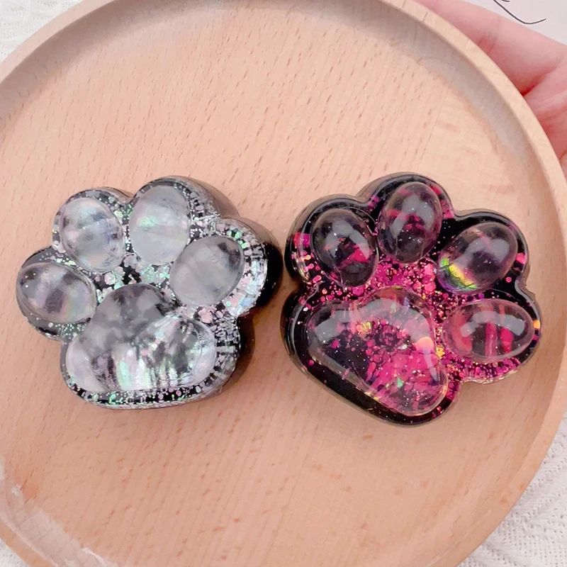 Halloween Cat Paw Squeeze Toys Dark Starry Sky Series Cute Cat Paw Stress Relief Toys Slow Rebound Gifts For Kids Aldults