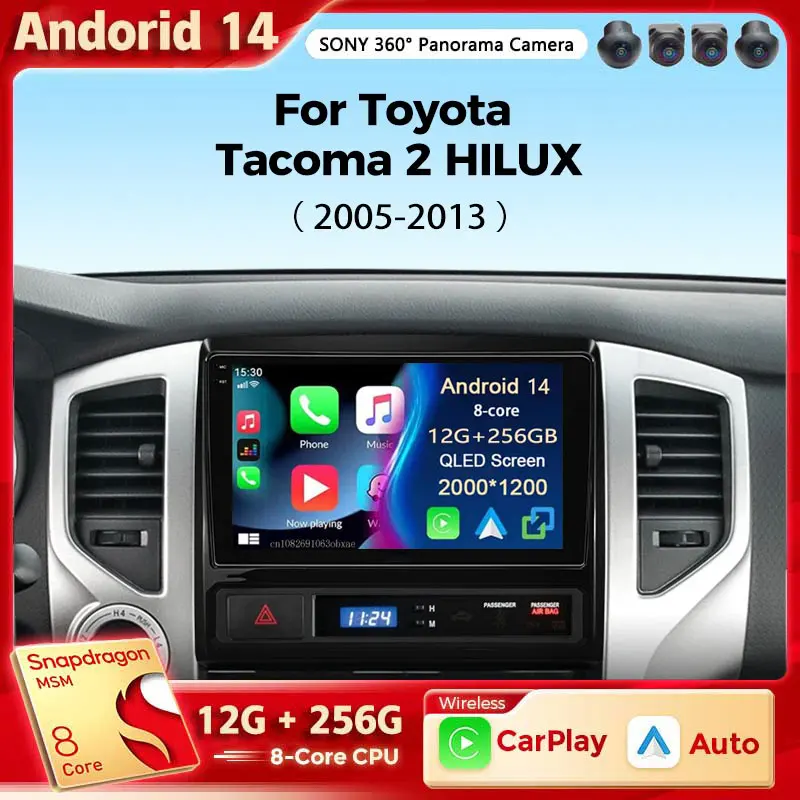 

Android 14 Car Radio Multimedia Player For Toyota Tacoma 2 N200 Hilux 2005-2013 Wireless Carplay Android Auto Car Stereo GPS DSP