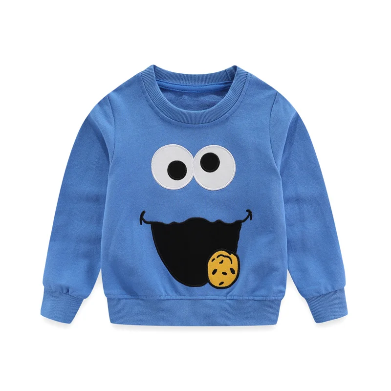 

Jumping Meters New Autumn Blue Elmo Sweatshirts Baby Boy Girls Cartoon Shirts Fashion Clothing Long Sleeve Hoody Boys Girls Tops