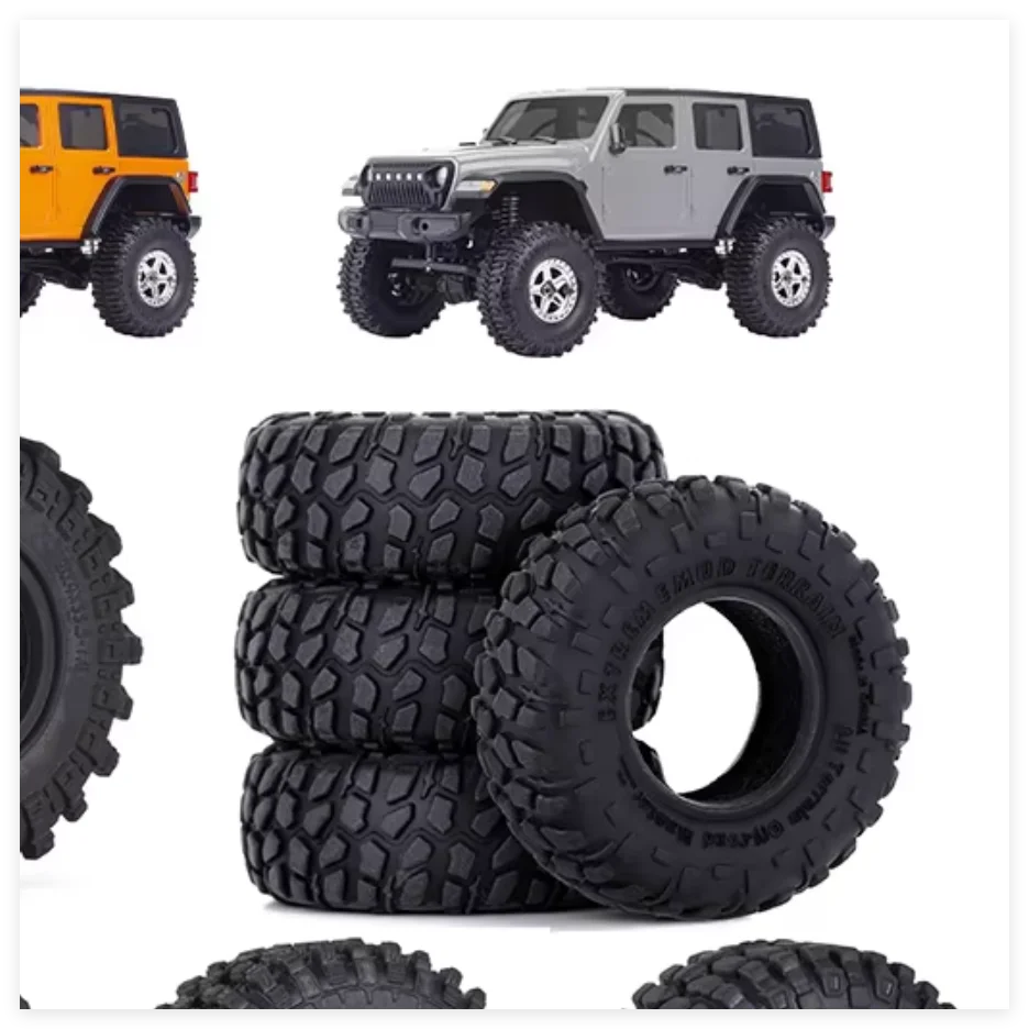 

9IMOD 1.0in Silicone Rubber Inserts Tires Set Waterproof For 1/18 TRX4M 1/24 Axial SCX24
