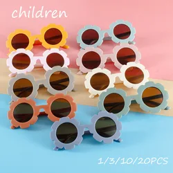 1/3/10/20PCS Children's Sunglasses For Outings, UV Protection, Sunglasses, Cute Sun Flowers, Baby Decorative Glasses