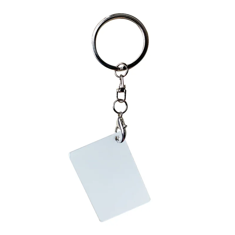 Metal Sublimation Keychain Blanks Thermal Transfer Board Sublimation Printing DIY Key Chains Key Ring Keychain