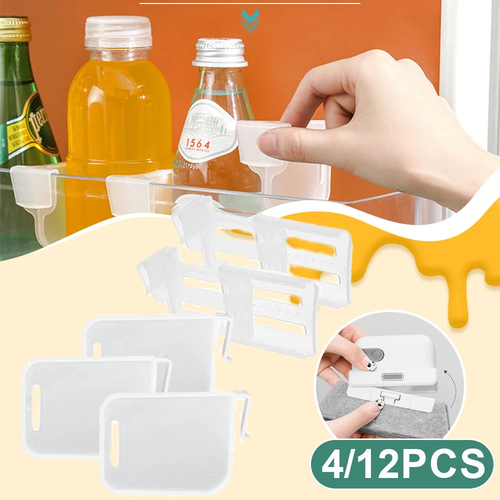 Refrigerator Storage Partition Board Retractable Plastic Divider Storage Kitchen Fridge Bottle Seasoning Split Organizer Shelf