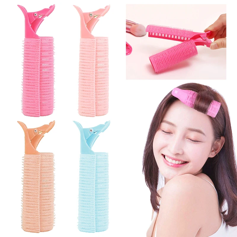 4pcs Hair Root Fluffy Clips Lazy Hair Top Styling Culers Clips Curling Barrel Portable Korean Style Hair Clips Rollers