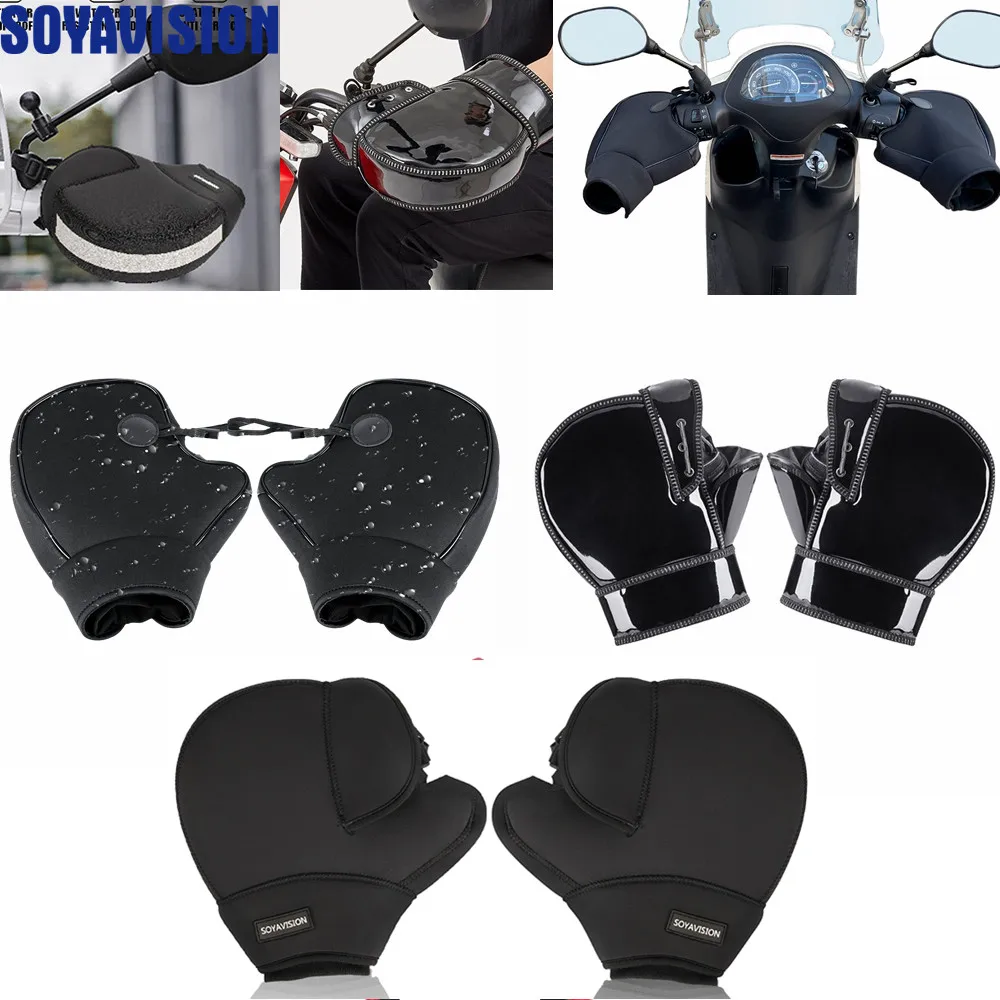 

Motorcycle Handlebar Muffs Waterproof Windproof Winter Warmer Handlebar Gloves Motor Scooter Electric Vehicles Motorbike Gloves
