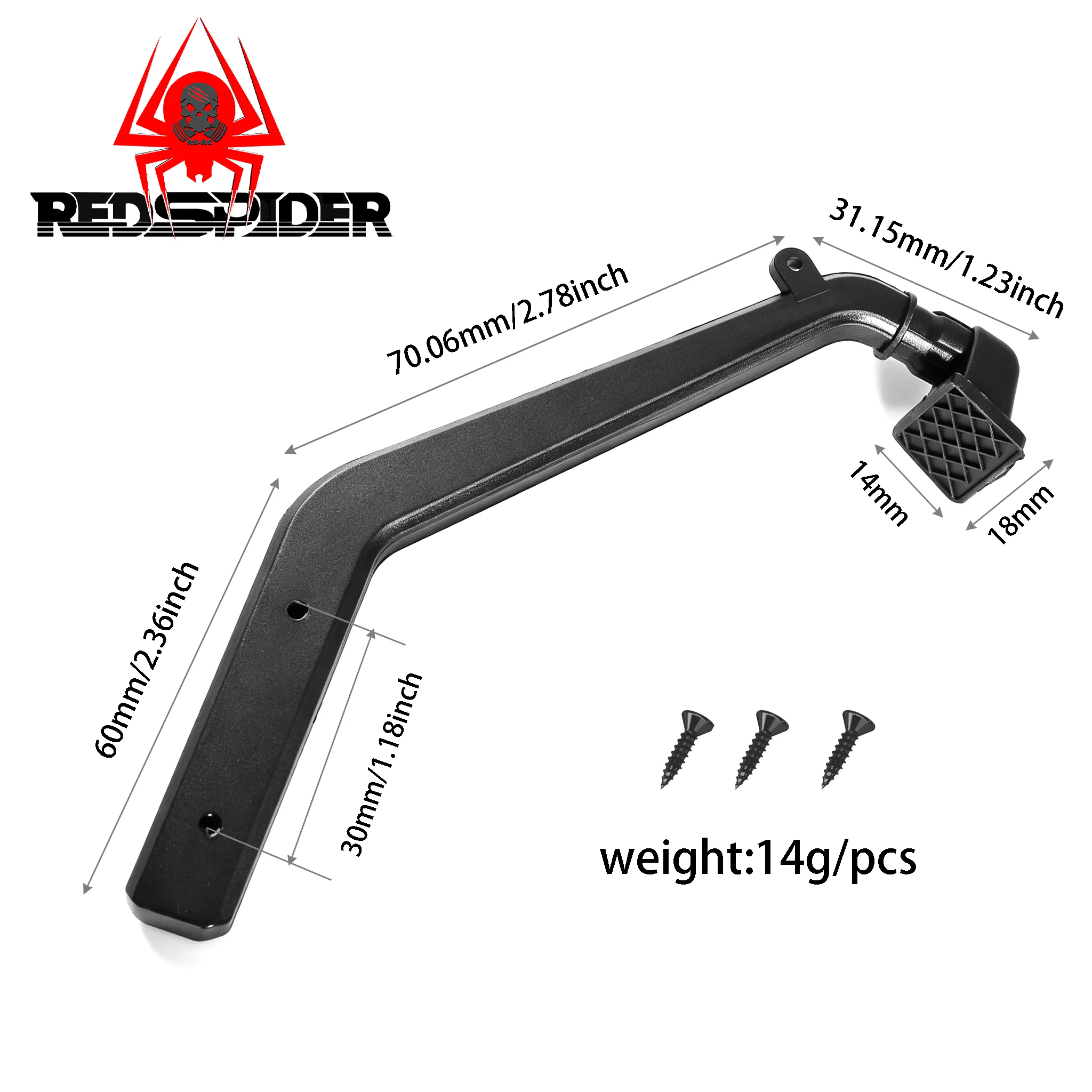 Red Spider RC Crawler Snorkel Simulation High‑Mount Air Intake Upgrade Part for 1/10 RC Off‑Road Crawler Traxxas TRX‑4 Model Car