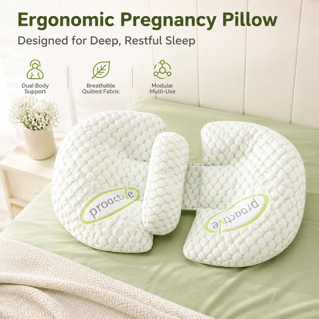 Multifunctional Pregnancy Pillow  Maternity Support Pillow for Sleeping Waist Belly Back Support Breastfeeding Nursing Pillow