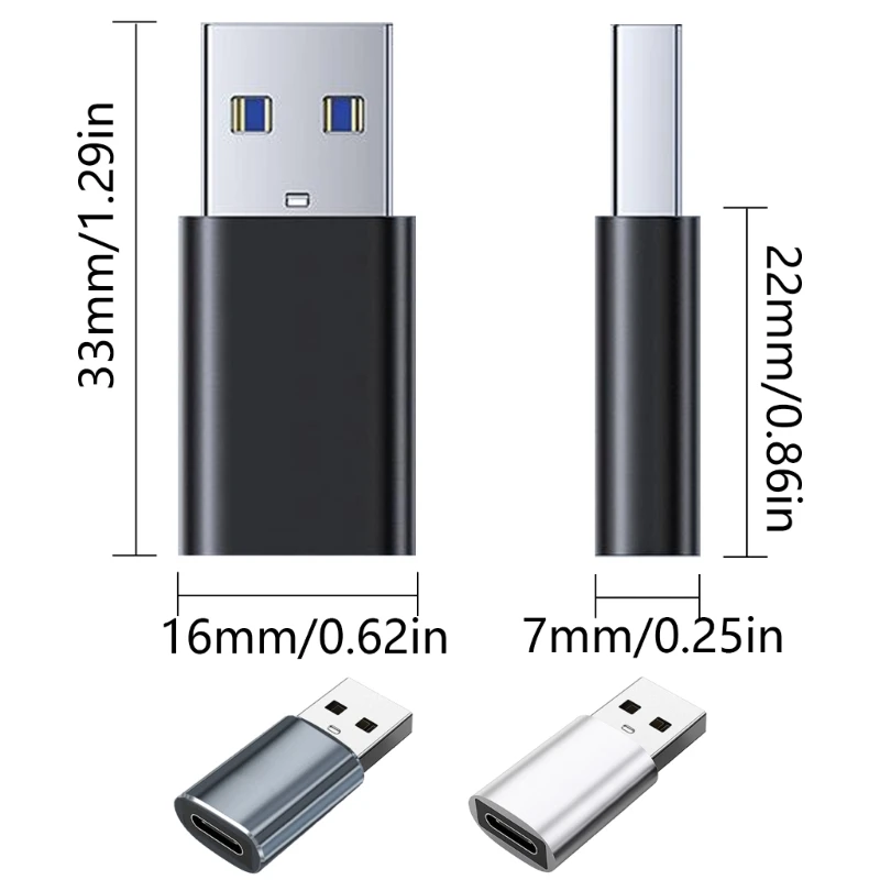 USB 3.0 to USB Type C OTG Adapter Type C Female to USB A Male Converter 3A Charging and 5Gbps Data Sync Adapter