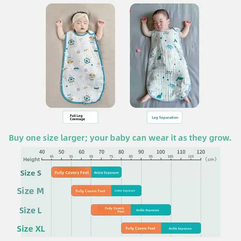 Saco de dormir de algodón fino sin mangas para bebé, protección para habitaciones con aire acondicionado, chaleco para recién nacidos, cuidado infantil, Free Kick
