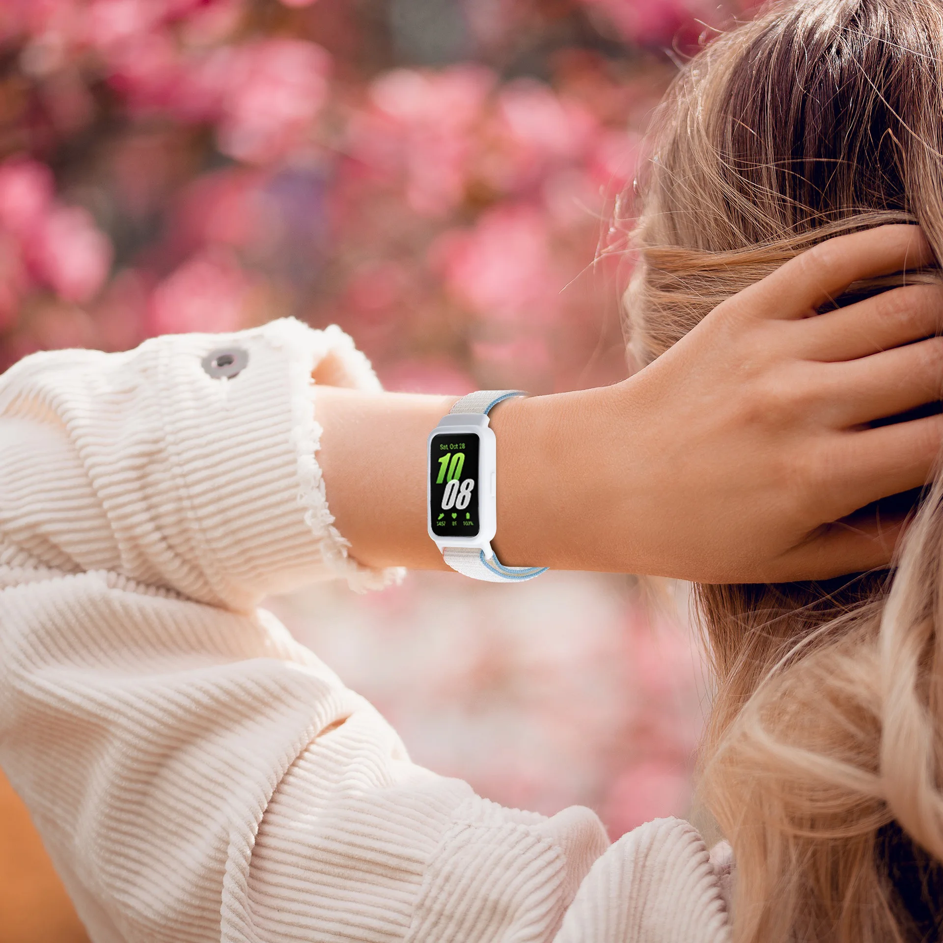 Hülle + Armband für Samsung Galaxy Fit 3, Zubehör, Riemen, verstellbares Nylon, Sport-Ersatzgürtel, Correa-Armband, Galaxy Fit 3-Band