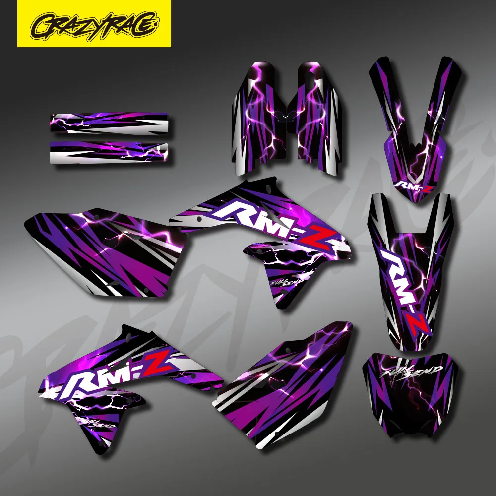 

CRAZYRACE Motorcycle Fairing Sticker graphics Background Decal For Suzuki RMZ450 RMZ 450 2008 - 2012 2013 2014 2015 2016 2017