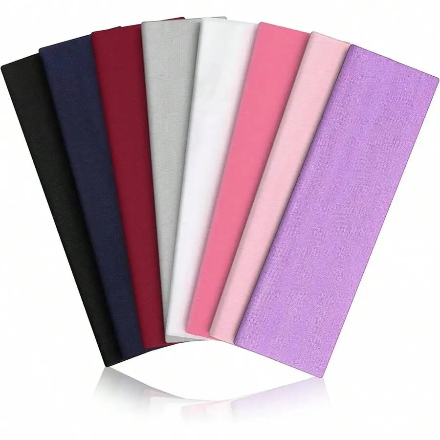 

8PCS Non Slip Elastic Sports Headbands Absorb Sweat For Women And Men Yoga Running Workout Hair Accessory